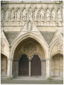 Salisbury cathedral front after recent renovations